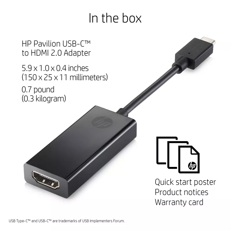 HP 2PC54AA USB-C į HDMI adapteris