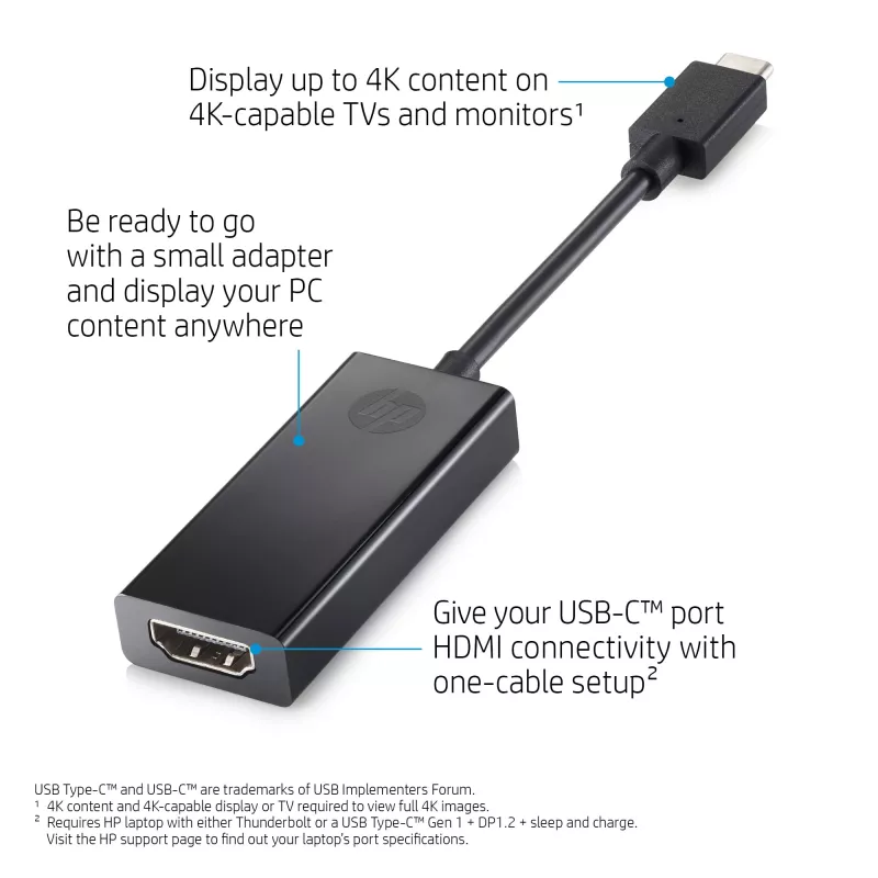 HP 2PC54AA USB-C į HDMI adapteris