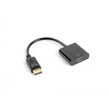 LANBERG AD-0009-BK Adapteris DisplayPort (kištukas) į HDMI (lizdas) 10 cm