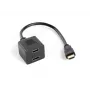 HDMI vaizdo skirstytuvas LANBERG AD-0019-BK — 2x HDMI išėjimai, Full HD 1920x1080, 0,2 m kabelis, juodas