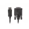 Laidas adapteris LANBERG DisplayPort (kištukas) į DVI‑D (kištukas), 1 m, juodas, palaiko 1080p