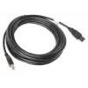LANBERG USB-A (vyriškas) į USB-B (vyriškas) 2.0 kabelis 5 m, juodas