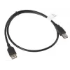 USB A į USB A laidas LANBERG CA-USBE-10CC-0007-BK, USB 2.0, 0,7 m, juodas