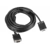VGA kabelis LANBERG CA-VGAC-10CC-0050-B, 5 m, vyras–vyras, PVC apvalkalas, ferito žiedas, juodas