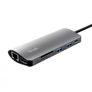 Trust Dalyx 7-in-1 adapter USB-C į HDMI, Ethernet, kortelių skaitytuvą, USB 3.2 Gen 1