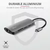 Trust Dalyx 23775 USB-C adapteris 7 viename su keliais prievadais, USB-C 3.2, HDMI, RJ-45 Gigabit Ethernet, SD/microSD skaitytuvas, sidabro spalvos