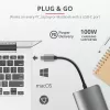 Trust Dalyx 23775 USB-C adapteris 7 viename su keliais prievadais, USB-C 3.2, HDMI, RJ-45 Gigabit Ethernet, SD/microSD skaitytuvas, sidabro spalvos