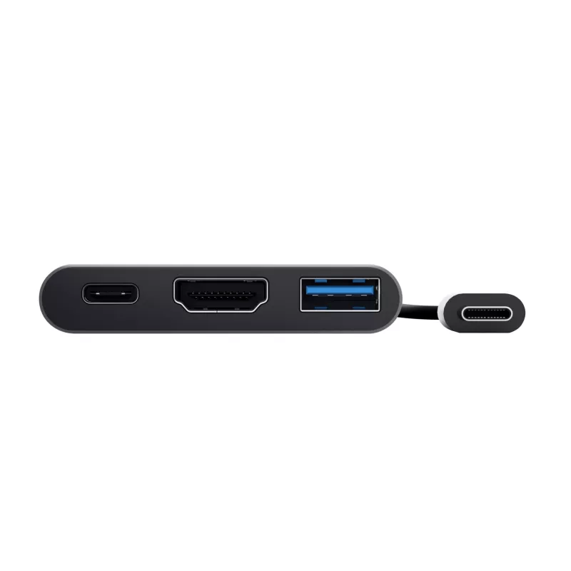 Trust Dalyx USB 3.2 Gen 1 USB-C 3-in-1 aliumininis USB-C centras, juodas