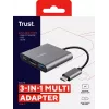 Trust Dalyx USB 3.2 Gen 1 USB-C 3-in-1 aliumininis USB-C centras, juodas
