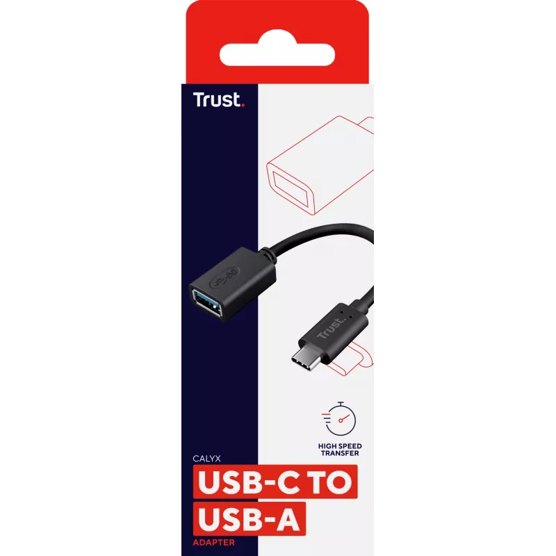 Trust 20967 USB laidas 0.09 m USB C USB A juodas