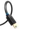 USB laidas UGREEN 10385 Mini-USB 480 Mbps 1,5 m Juodas, greitas įkrovimas