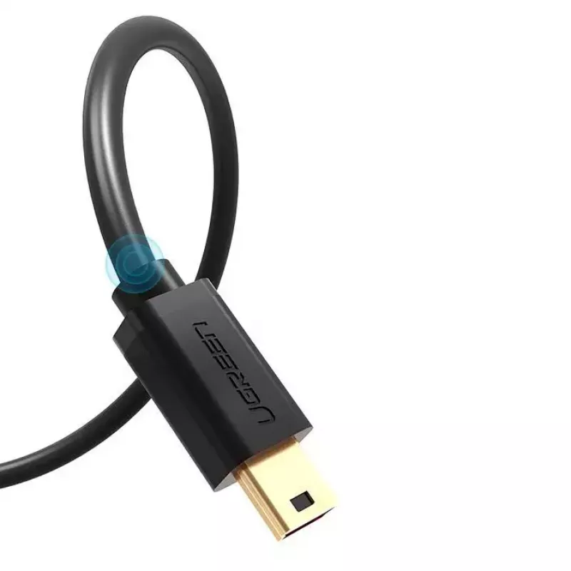 USB laidas UGREEN 10385 Mini-USB 480 Mbps 1,5 m Juodas, greitas įkrovimas