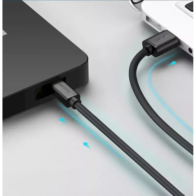 USB laidas UGREEN 10385 Mini-USB 480 Mbps 1,5 m Juodas, greitas įkrovimas