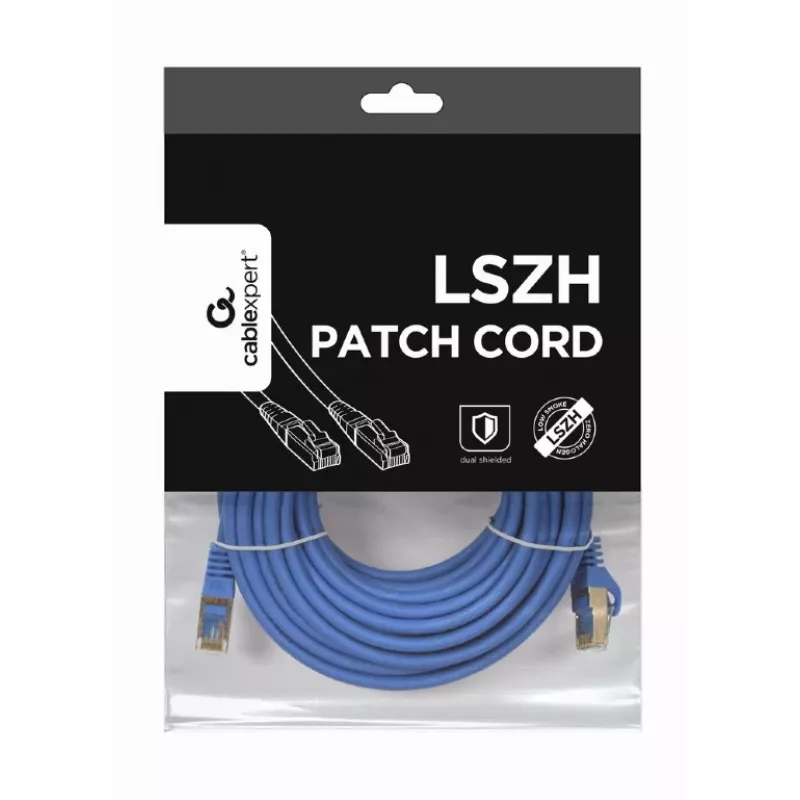 Tinklo laidas Gembird PP6A-LSZHCU-20M RJ-45 Cat6a 20m Pilkas
