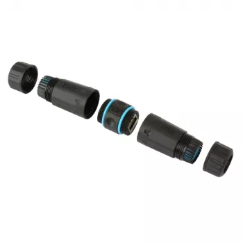 Techly IWP-MD C6-IP68T RJ-45 lizdo keitiklis, juodas