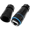 Techly IWP-MD C6-IP68T RJ-45 lizdo keitiklis, juodas