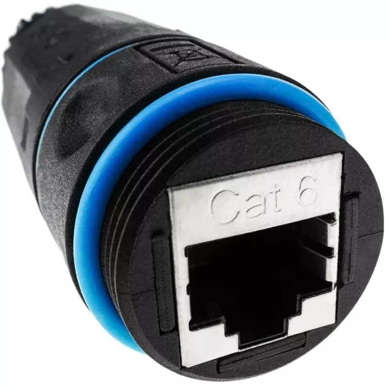Techly IWP-MD C6-IP68T RJ-45 lizdo keitiklis, juodas