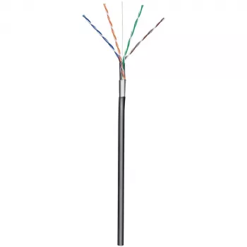 Techly F/UTP laidas Cat.5E CCA 305m kietas lauko juodas ITP8-RIS-0305LO