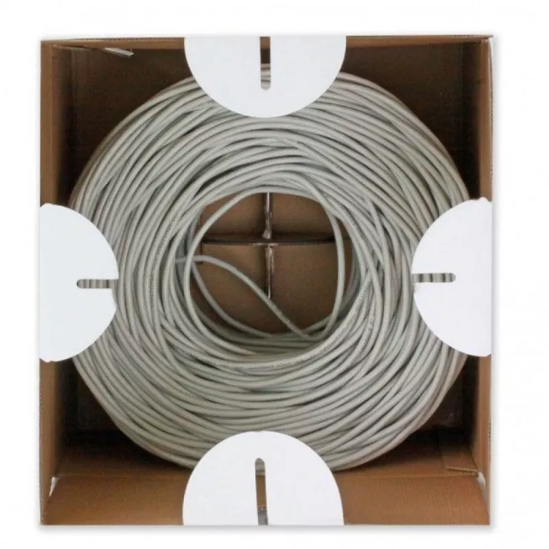 Techly F/UTP laidas Cat.5E CCA 305m kietas lauko juodas ITP8-RIS-0305LO