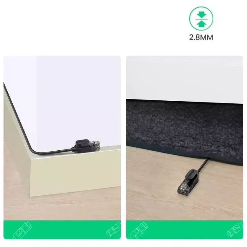 Tinklo kabelis UGREEN Cat6A UTP RJ45 3 m, PVC apvalkalas, 500 MHz, Gigabit Ethernet