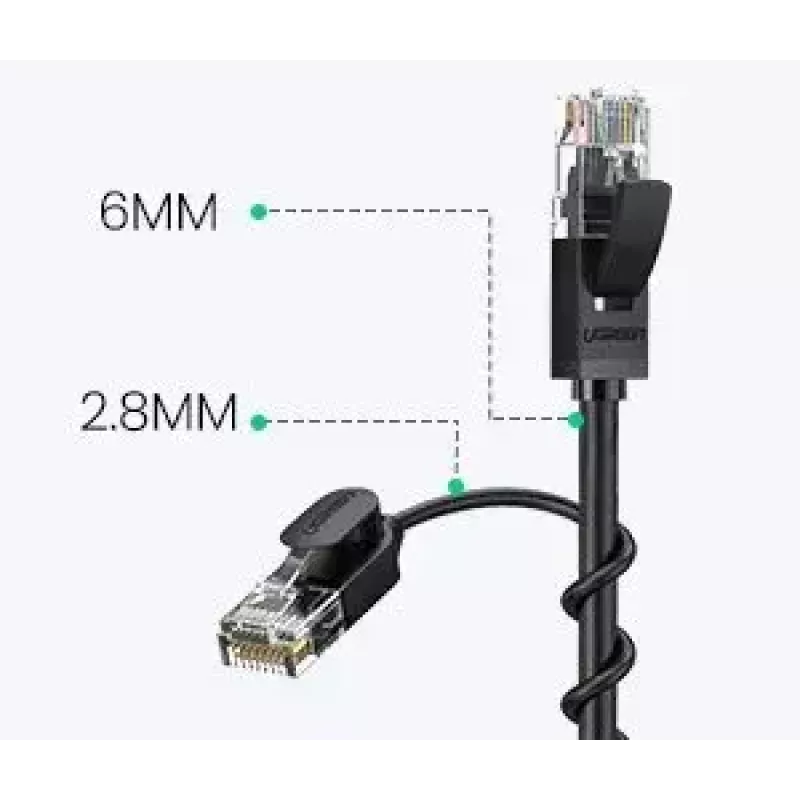 Tinklo kabelis UGREEN Cat6A UTP RJ45 3 m, PVC apvalkalas, 500 MHz, Gigabit Ethernet