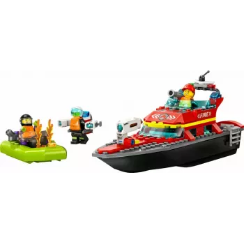 LEGO miesto gelbėjimo laivas 60373 – 144 detalės, 3 minifigūrėlės, nuo 5 metų