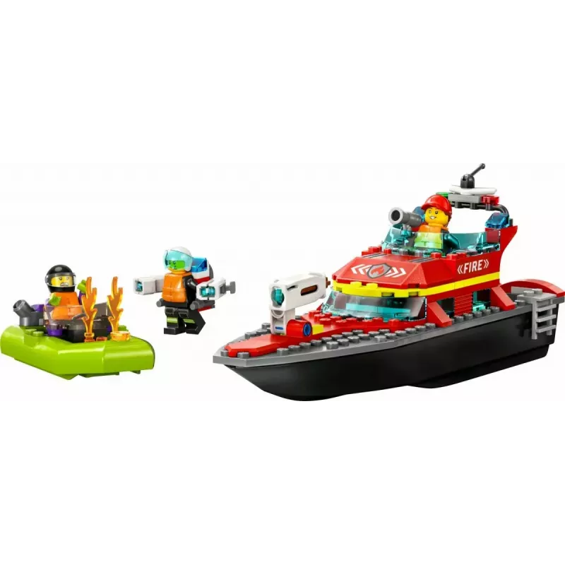 LEGO miesto gelbėjimo laivas 60373 – 144 detalės, 3 minifigūrėlės, nuo 5 metų