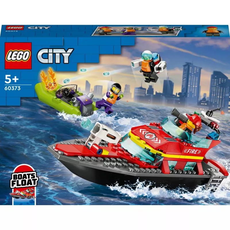 LEGO miesto gelbėjimo laivas 60373 – 144 detalės, 3 minifigūrėlės, nuo 5 metų