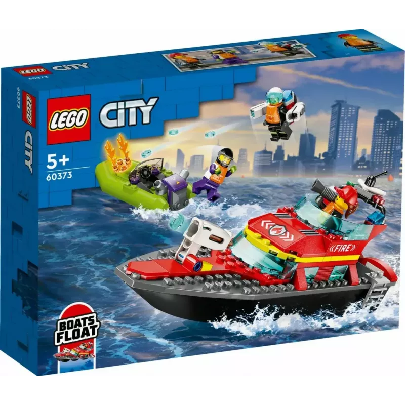LEGO miesto gelbėjimo laivas 60373 – 144 detalės, 3 minifigūrėlės, nuo 5 metų