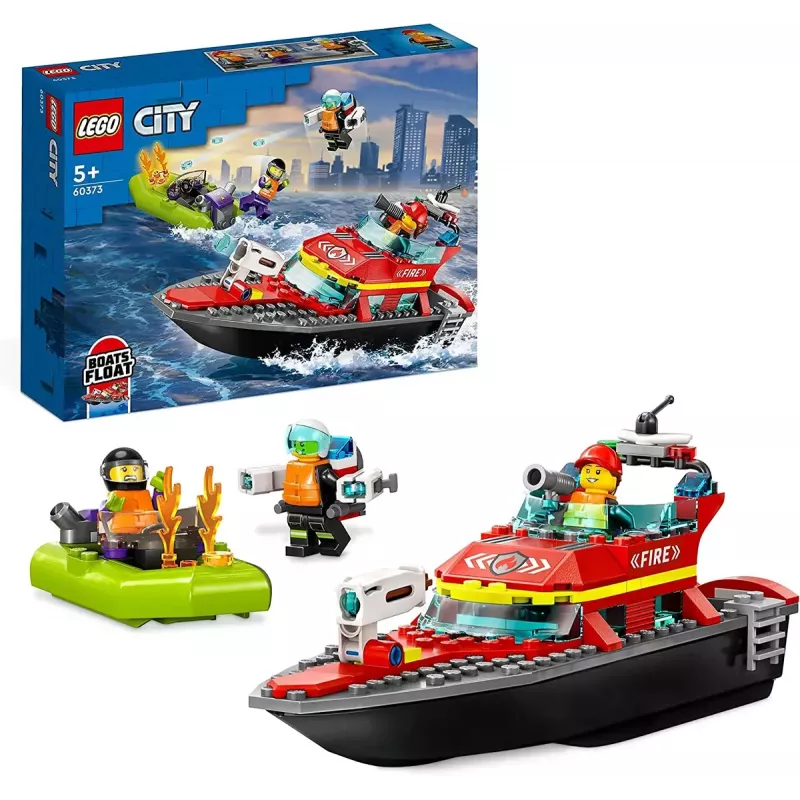 LEGO miesto gelbėjimo laivas 60373 – 144 detalės, 3 minifigūrėlės, nuo 5 metų