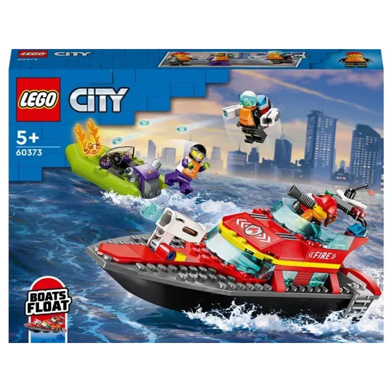 LEGO miesto gelbėjimo laivas 60373 – 144 detalės, 3 minifigūrėlės, nuo 5 metų