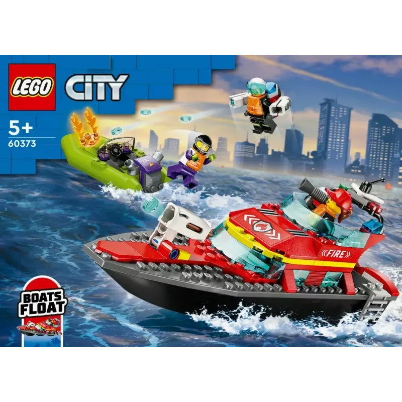 LEGO miesto gelbėjimo laivas 60373 – 144 detalės, 3 minifigūrėlės, nuo 5 metų