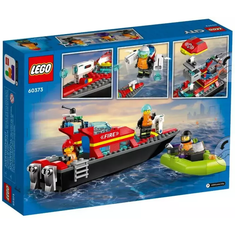 LEGO miesto gelbėjimo laivas 60373 – 144 detalės, 3 minifigūrėlės, nuo 5 metų