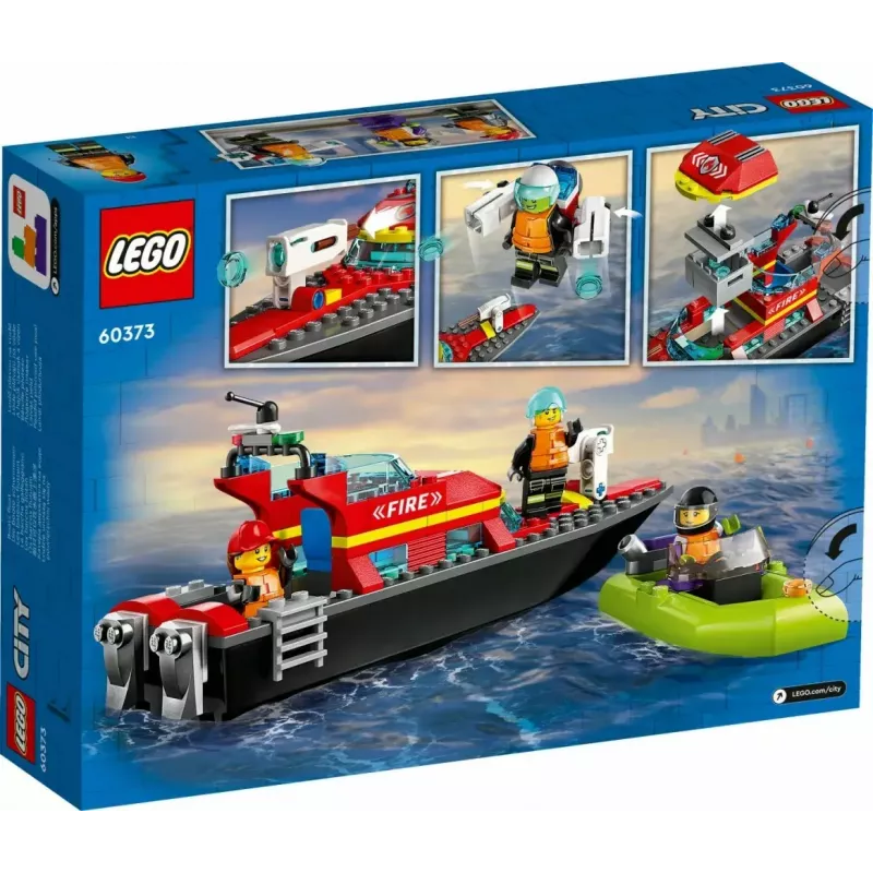 LEGO miesto gelbėjimo laivas 60373 – 144 detalės, 3 minifigūrėlės, nuo 5 metų