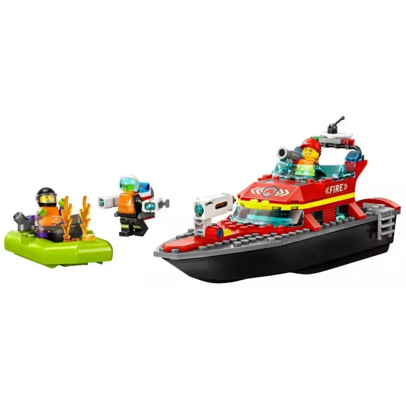 LEGO miesto gelbėjimo laivas 60373 – 144 detalės, 3 minifigūrėlės, nuo 5 metų