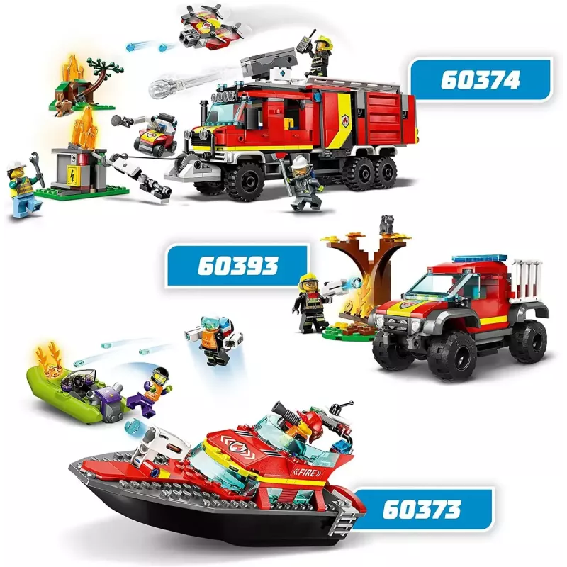 LEGO miesto gelbėjimo laivas 60373 – 144 detalės, 3 minifigūrėlės, nuo 5 metų