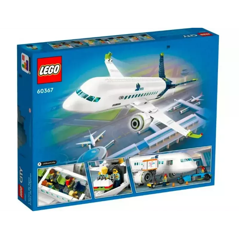 LEGO keleivinis lėktuvas 60367 — City serija, 913 detalių, 2 minifigūrėlės
