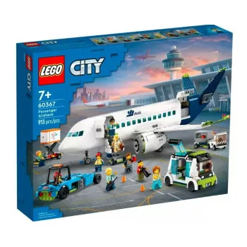LEGO keleivinis lėktuvas 60367 — City serija, 913 detalių, 2 minifigūrėlės