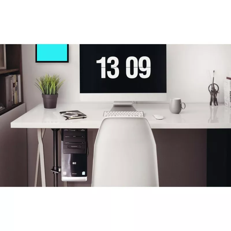 Techly ICA-CS 63 CPU laikiklis, montuojamas prie stalo, juodas