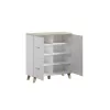 Sideboard cama meble LOTTA 110 4D — 4 durys, 6 lentynų, Sonoma ąžuolo viršus, 1100×540×1190 mm