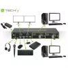 Techly IDATA DP-KVM2 KVM jungiklis juodas