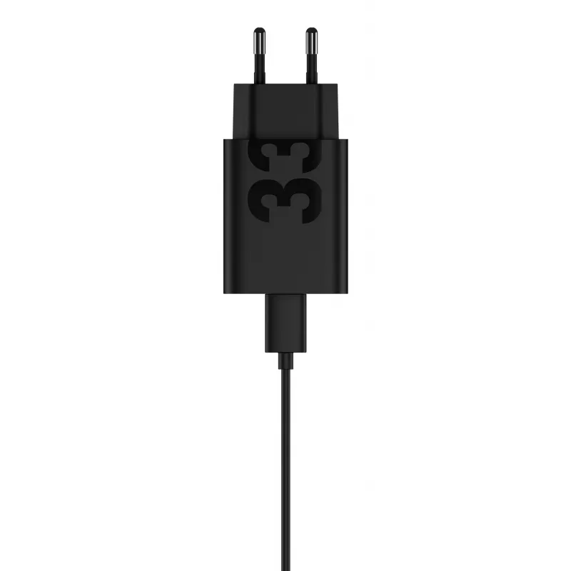 Įkrovimo adapteris Motorola TurboPower 33W USB‑C GaN juodas, 1 m laidas, EU kištukas