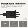 Įkrovimo adapteris Motorola TurboPower 33W USB‑C GaN juodas, 1 m laidas, EU kištukas