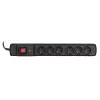 Maitinimo juosta ActiveJet COMBO 6GN 3M – 6 kištukinių lizdų, 3 m laidas, 10 A, 230 V, juoda