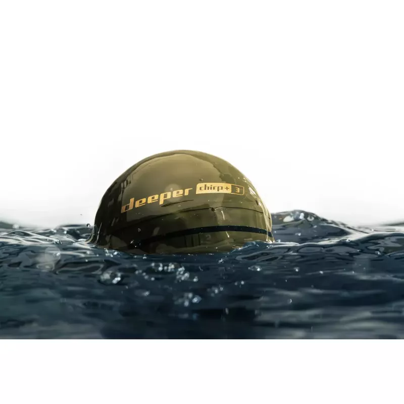 Nešiojamas žvejybinis sonaras Deeper Smart Sonar CHIRP+3 Wi-Fi – metamas belaidis echolotas, gylis iki 100 m, kūgio kampai 47°/20°/7°, Wi-Fi, GPS/GLONASS
