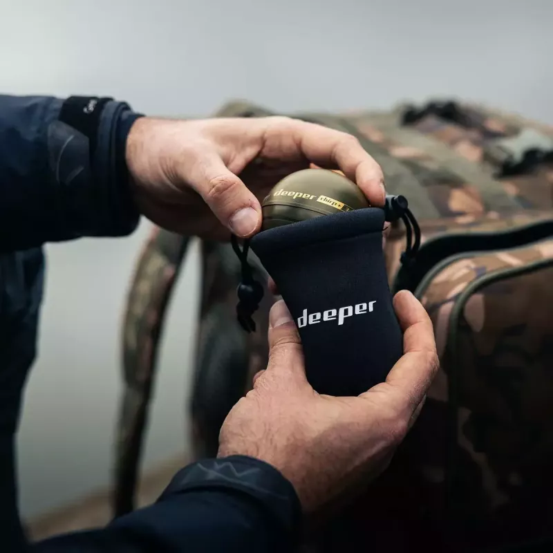 Nešiojamas žvejybinis sonaras Deeper Smart Sonar CHIRP+3 Wi-Fi – metamas belaidis echolotas, gylis iki 100 m, kūgio kampai 47°/20°/7°, Wi-Fi, GPS/GLONASS