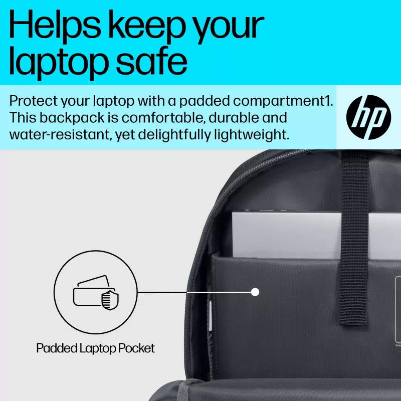 HP 15.6 colių kuprinė nešiojamam kompiuteriui, 370 g
