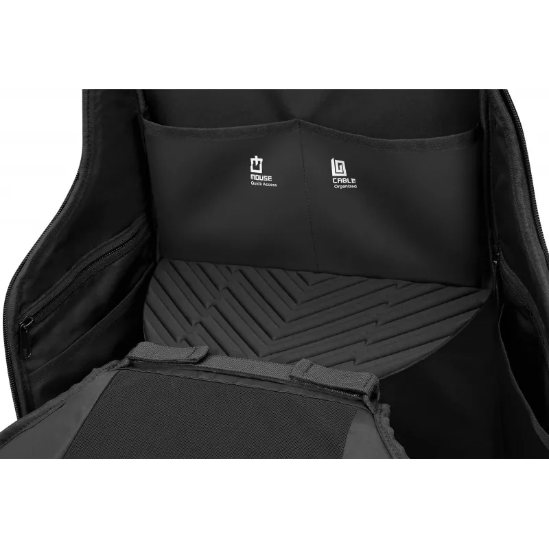 Lenovo Legion GB700 GX41M53147 žaidimų kuprinė 16″ (40,6 cm) nešiojamiesiems, PU padengtas 900D poliesteris, atspari orams, 31,5 x 20 x 47 cm, 1,27 kg, juodos spalvos