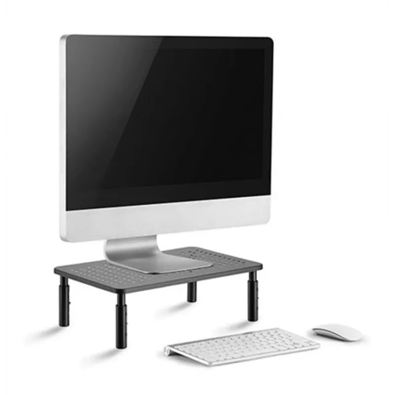 Stovimas monitoriaus stovas GEMBIRD MS-TABLE-01 – vienam ekranui, 20 kg, juodas, reguliuojamas aukštis 100–140 mm