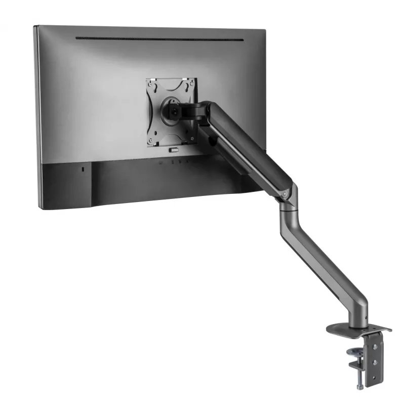 Gembird MA-DA1-05 monitor laikiklis spaustuvu/įvore 17–32 colių ekranams, VESA 75x75–100x100, max apkrova 9 kg, pilka